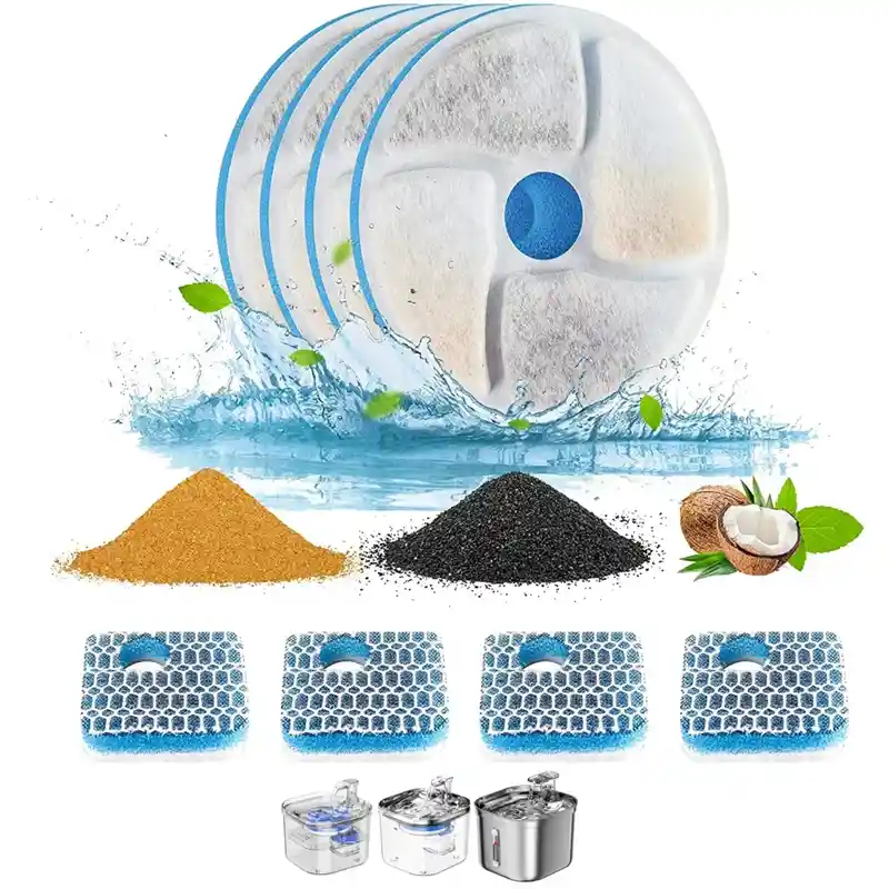 Filtros Cuadrados De Carbon Repuesto Para Fuente De Agua 4ud