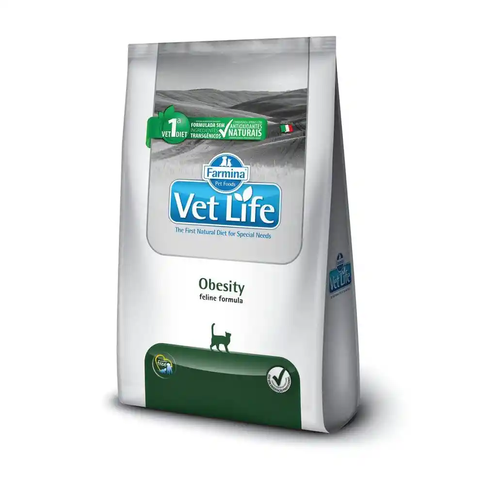 Alimento Vet Life Natural Feline Obesity Para Gato Sabor Mix En Bolsa De 2kg