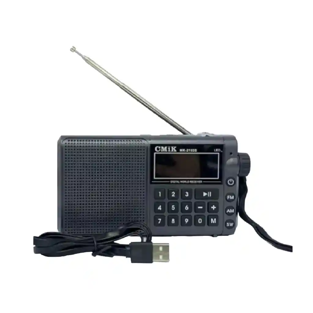 Radio Amfm Bluetooth Usb Panel Solar Recargable Aux Linterna