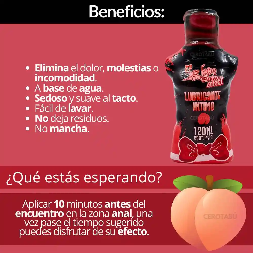 Lubricante Dilatador Anal Tipo Gel Sex Love X 120ml