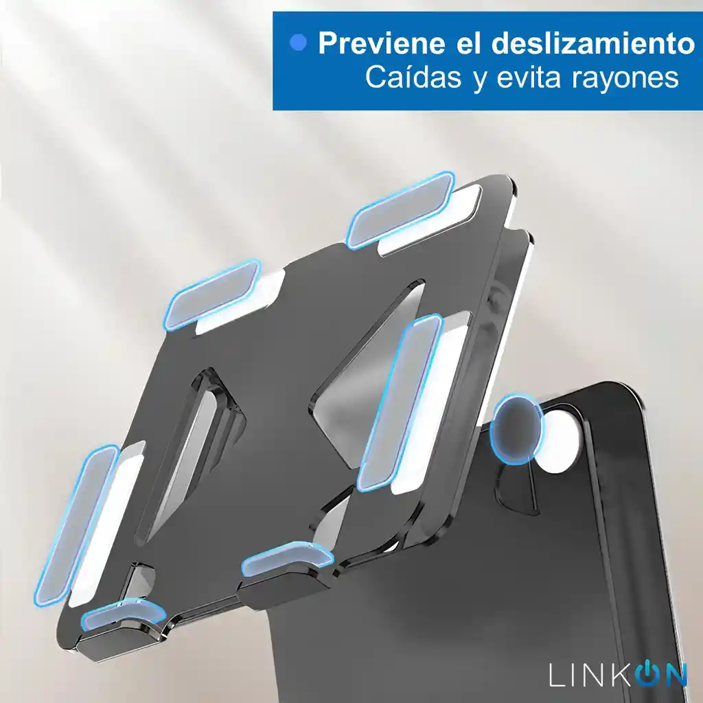 Soporte Portatil Tablet Aluminio Plegable Antideslizante