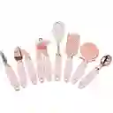 Juego De Accesorios Para Cocina 7 Piezas Oro Rosa Utensilios