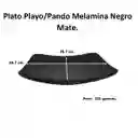 Plato Melamina Playo 26.7x26.7 Cm Cuadrado Negro Mate