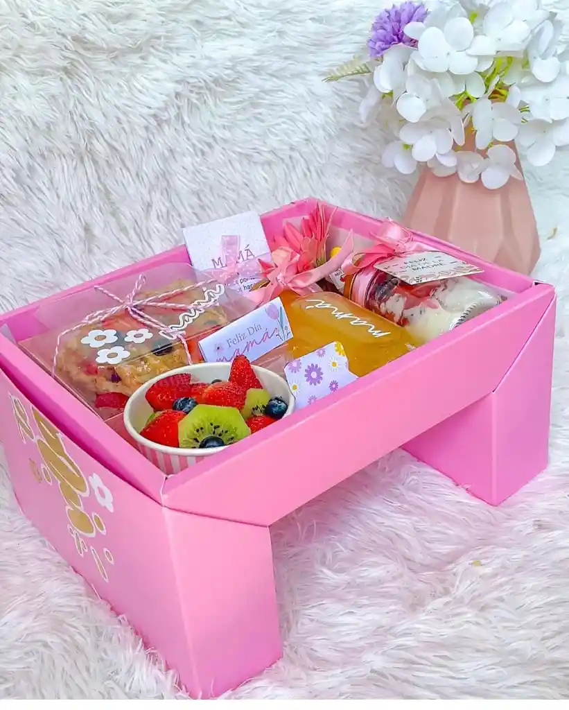 Desayuno Mamá-regalo Madres-anchetas-chocolates-rosas-caja De Chocolates-caja Flores Con Chocolates-dia Madres-regalo Mamá-detalles-sorpresas-dia De Padres-aniversario-cumpleaños