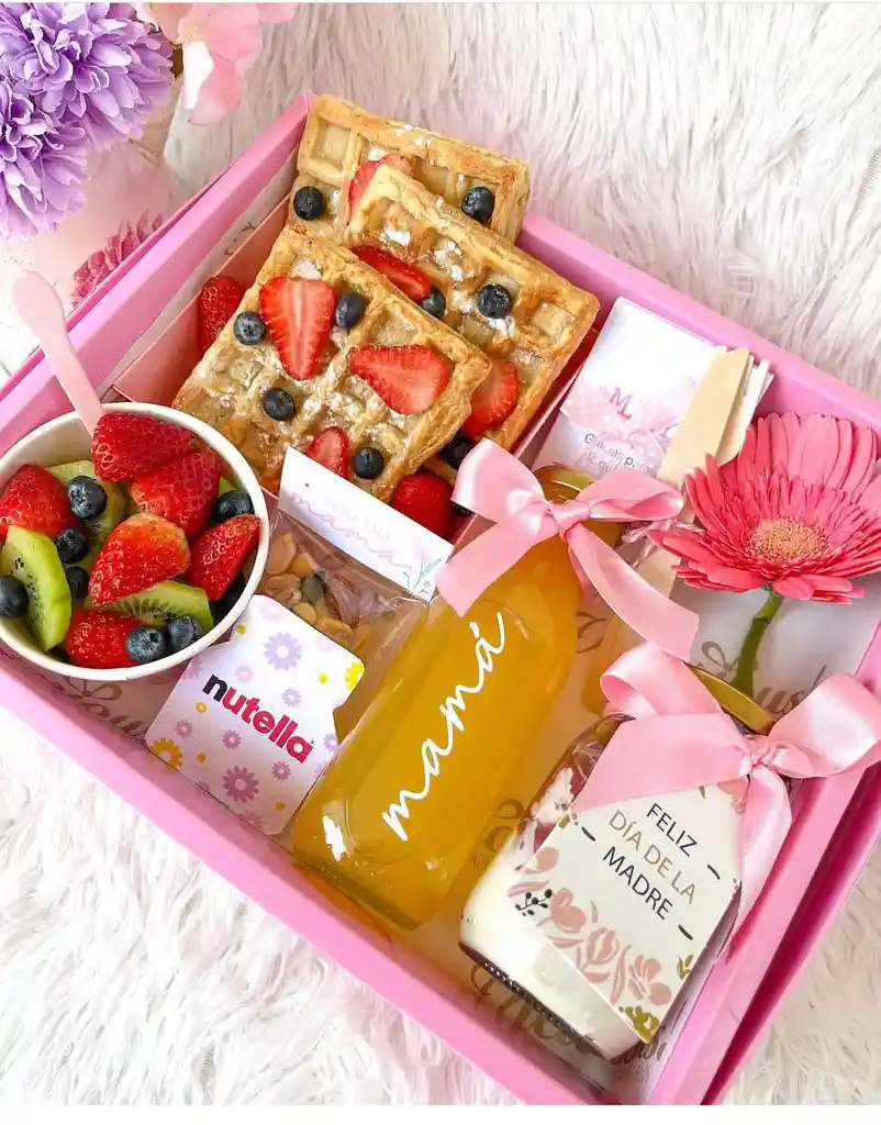 Desayuno Mamá-regalo Madres-anchetas-chocolates-rosas-caja De Chocolates-caja Flores Con Chocolates-dia Madres-regalo Mamá-detalles-sorpresas-dia De Padres-aniversario-cumpleaños