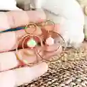 Aretes Argollas Doradas Con Perlas