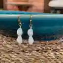 Aretes Mini Colgantes Con Perlas