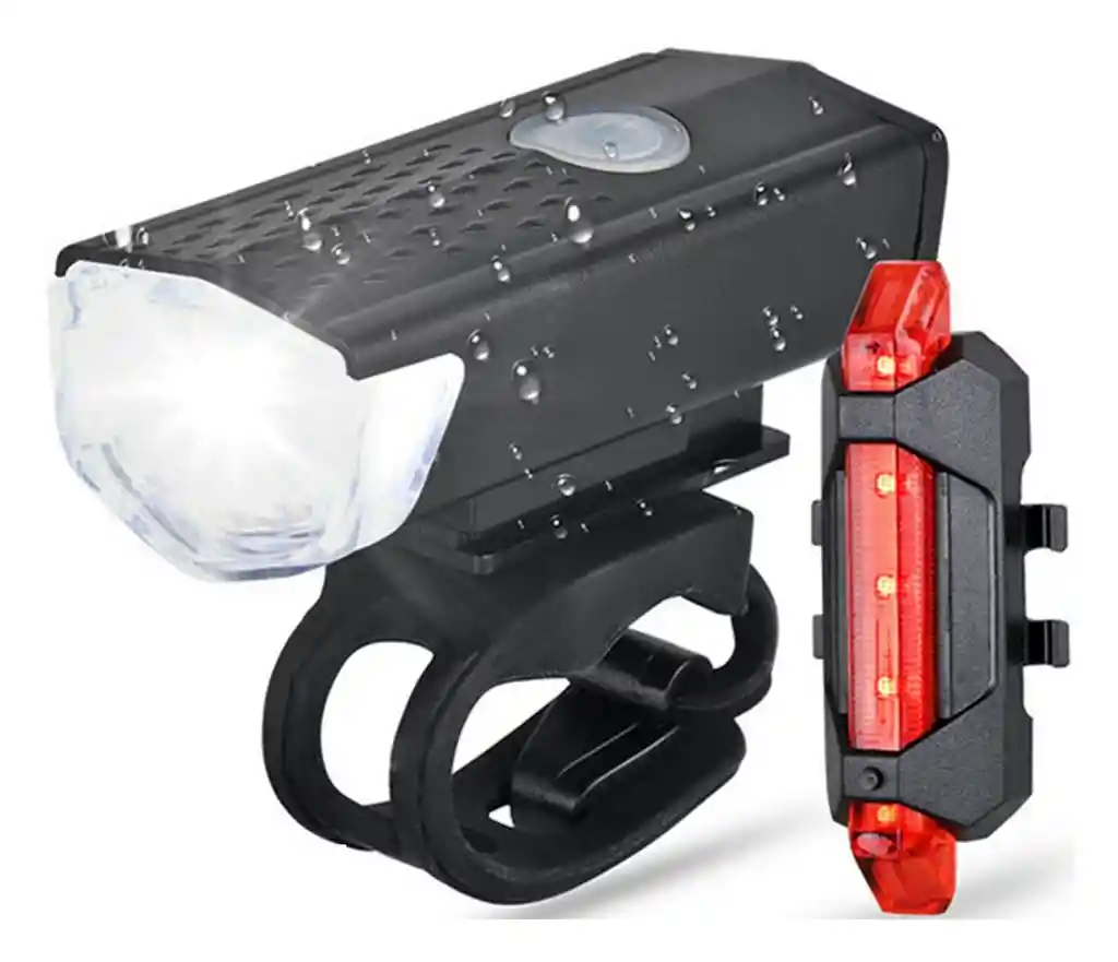 Luz Delantera Y Trasera Bicicleta Recargable Luces Led