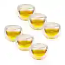 Shot Taza Doble Pared Vidrio Borosilicato 50ml Espresso X6