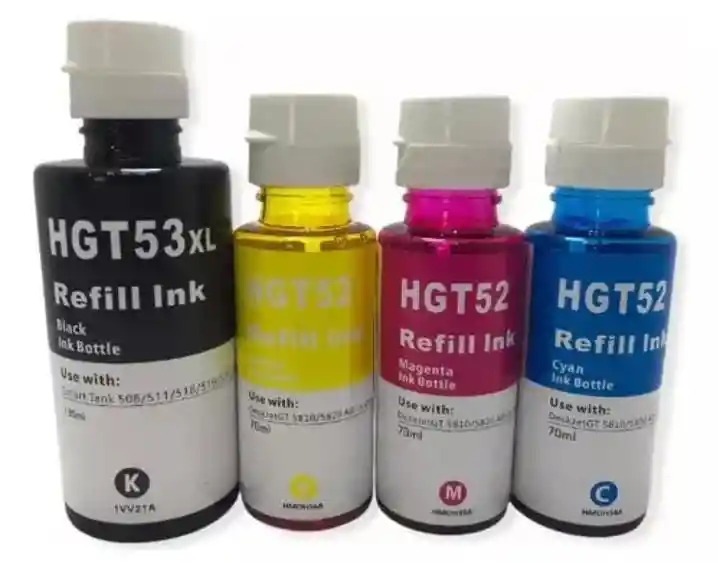 Kit De Tintas Hp Gt53xl Gt52 Genericas