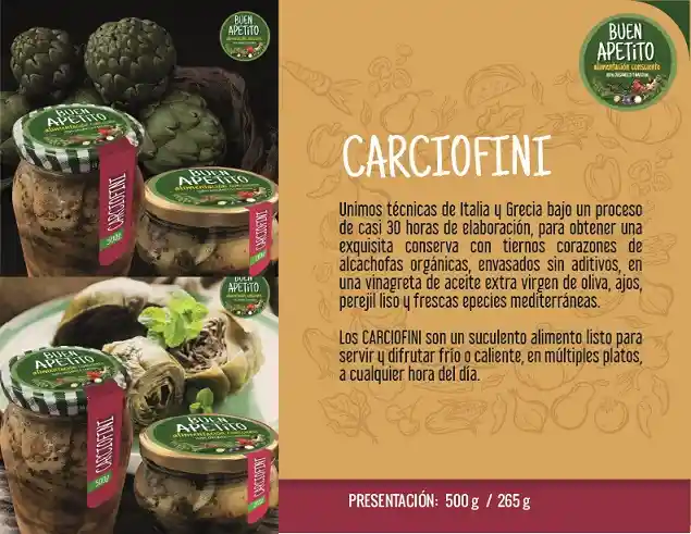 Carciofini – Corazones De Alcachofas 400g.