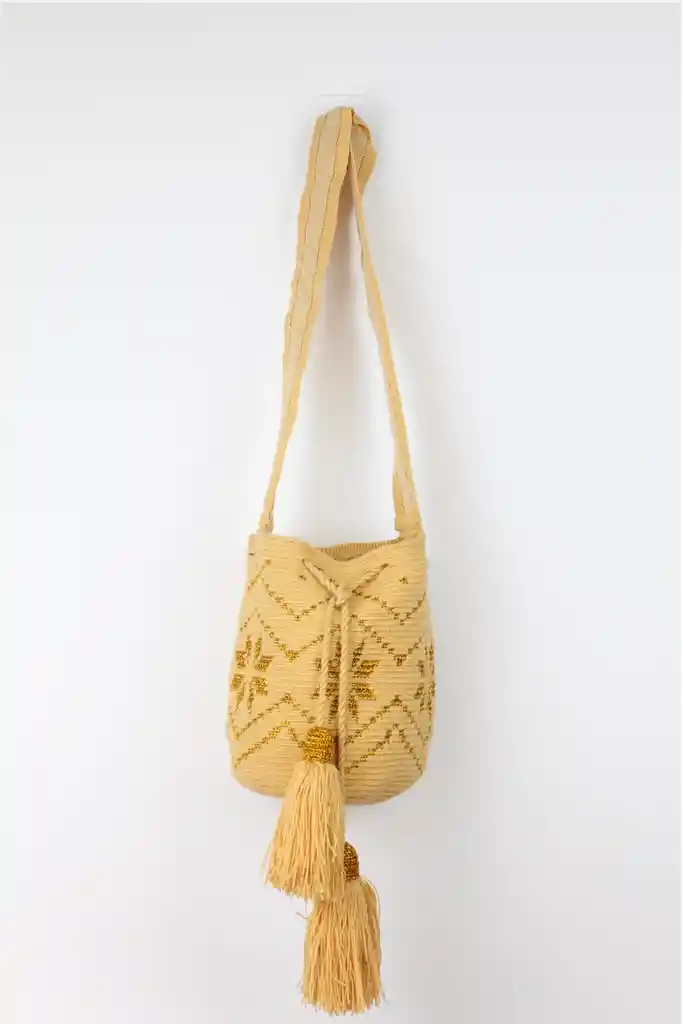 Mochila Mediana Con Brillo - Mochilas Wayuu - Mochilas Tejidas