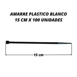 Abrazadera 15 Cm X 100 Unid Amarre Plastico Negro