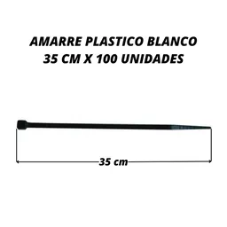Abrazadera 35 Cm X 100 Unid Amarre Plastico Negro