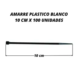 Abrazadera 10 Cm X 100 Unid Amarre Plastico Negro