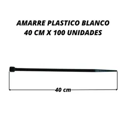 Abrazadera 40 Cm X 100 Unid Amarre Plastico Negro