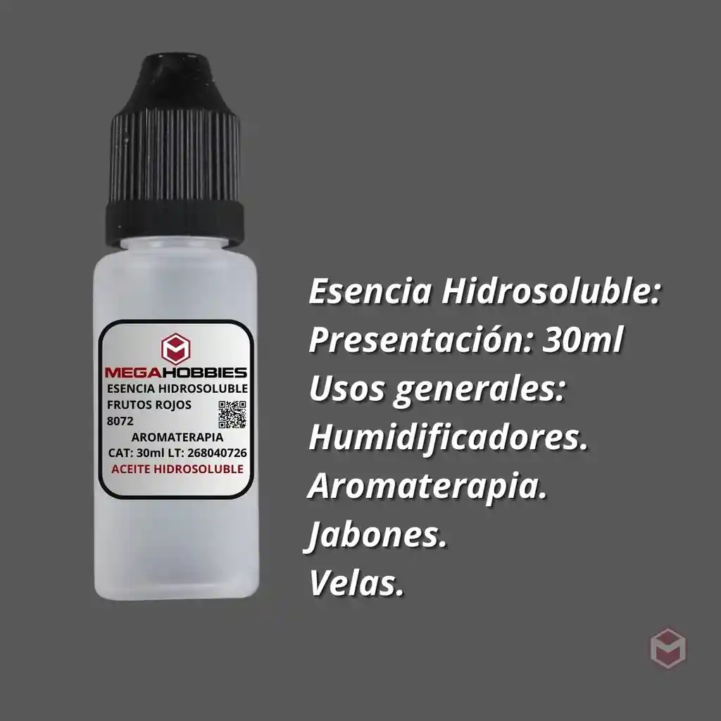 Esencia Fragancia Aroma En Aceite Hidro Solubles 30ml