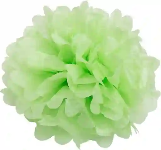 Pompon De Papel Seda Para Fiesta 30 Cm Verde Calro