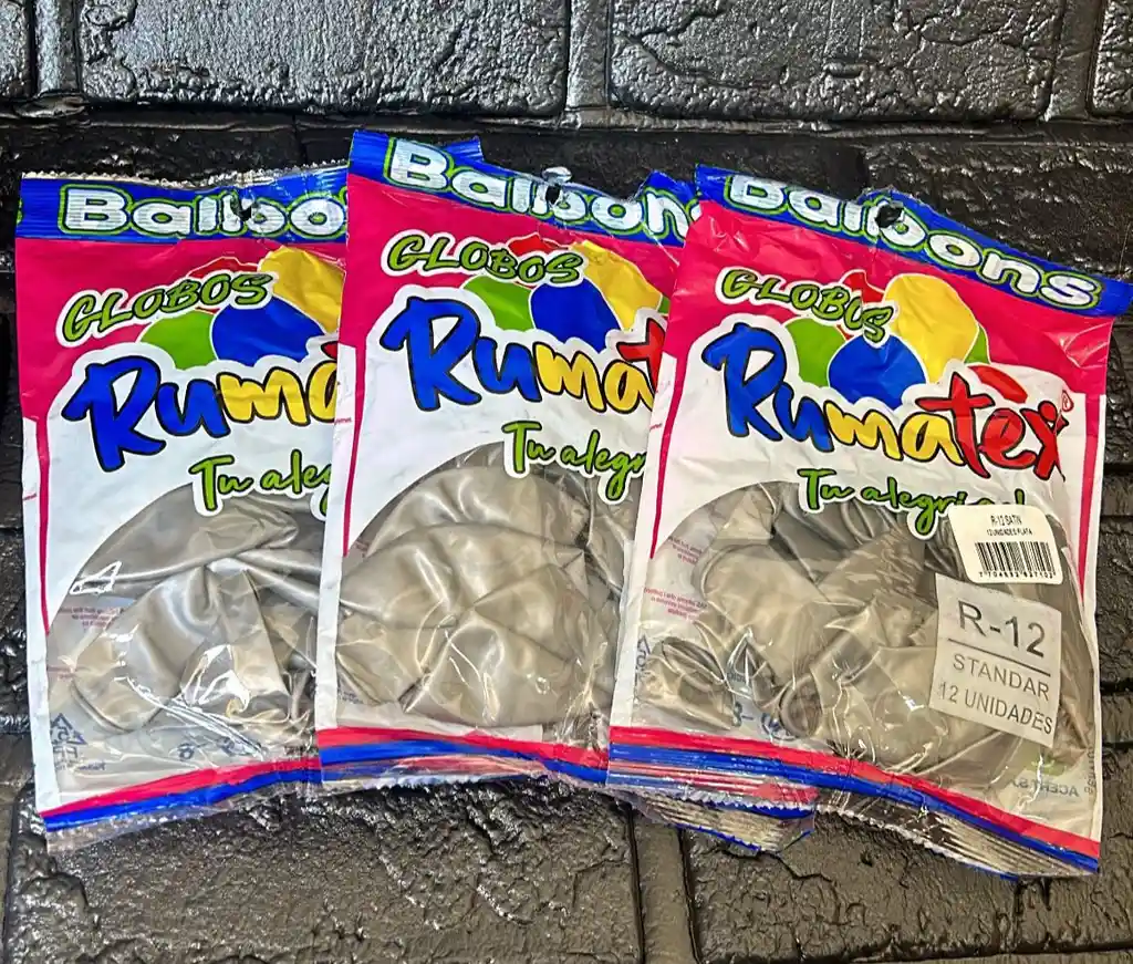 Bombas / Globos R-12 Plateada Rumatex X12 Unidades