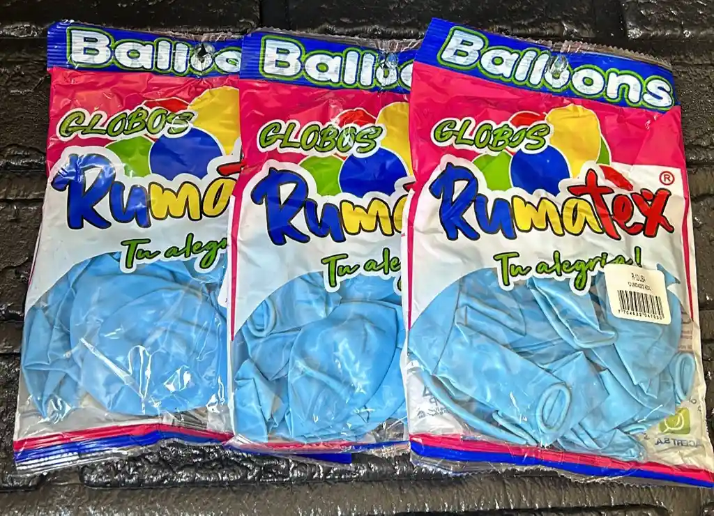 Bombas / Globos R-12 Azul Claro Rumatex X12 Unidades