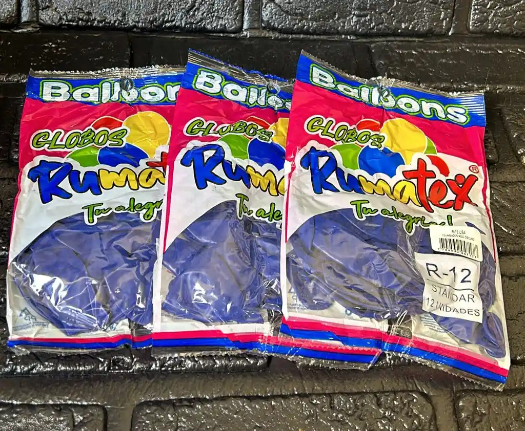 Bombas / Globos R-12 Azul Oscura Rumatex X12 Unidades