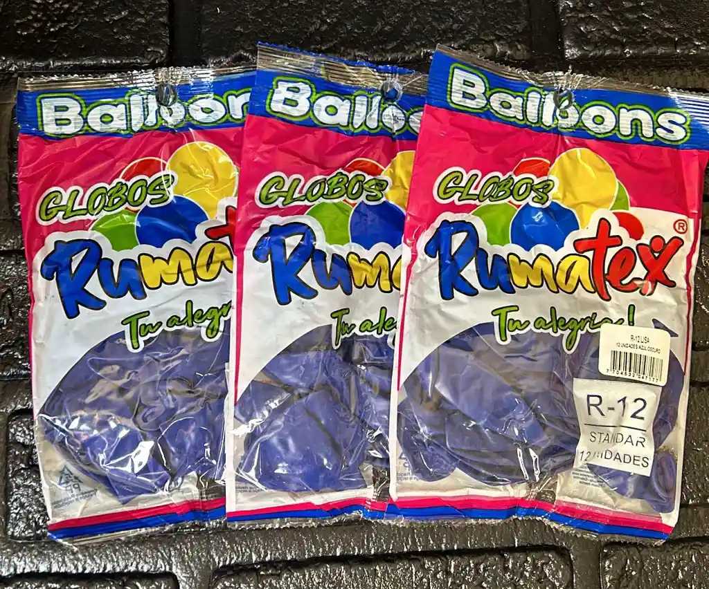 Bombas / Globos R-12 Azul Oscura Rumatex X12 Unidades