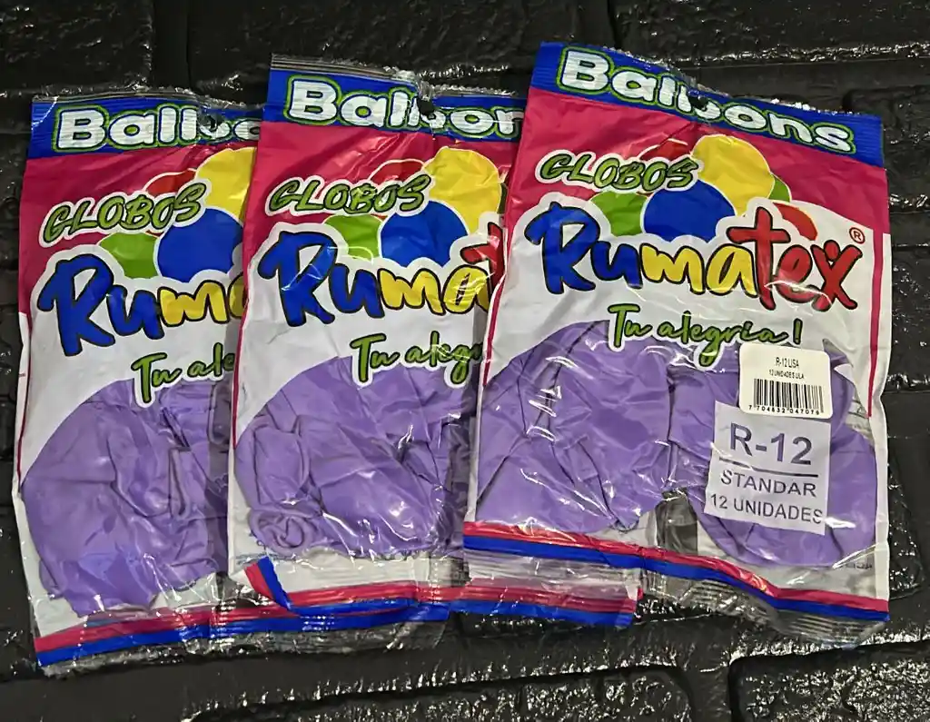 Bombas / Globos R-12 Morada Rumatex X12 Unidades