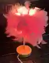 Lampara Escirtorio / Lampara Mesa Plumas Luz Led Rosada