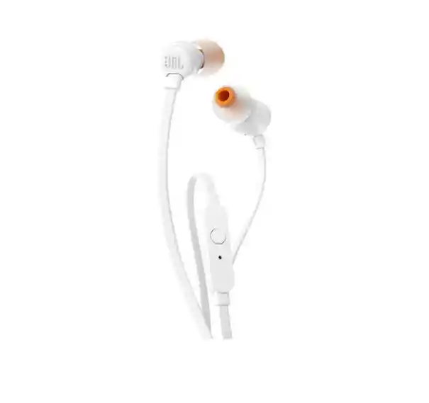 Audífonos In-ear Jbl Tune 110 Jblt110 White, Color Blanco