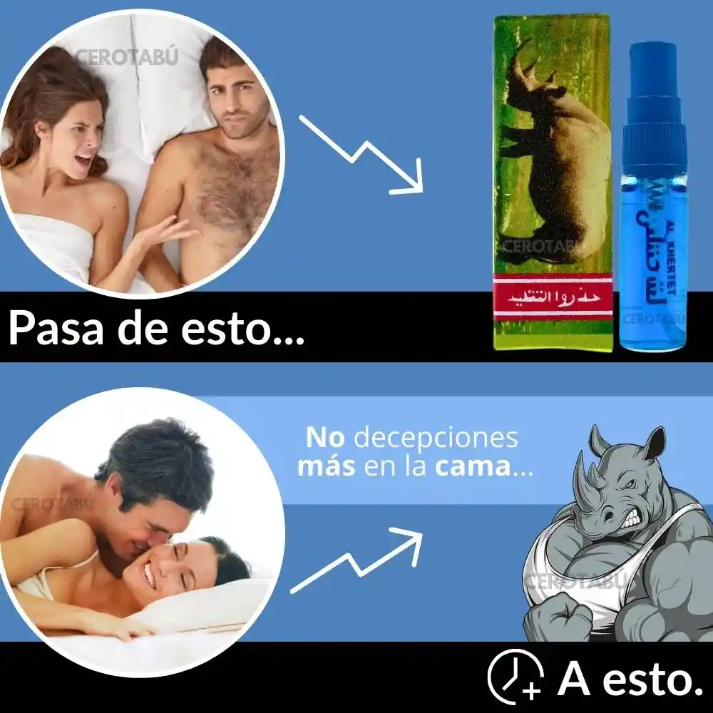 Retardante Masculino Rhino Azul Extra Formula Mejorada