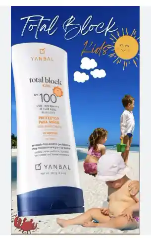 Protector Solar Kids Niños Total Block Spf 100 140g