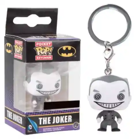 Llavero Pocket Pop: Batman The Joker Gris