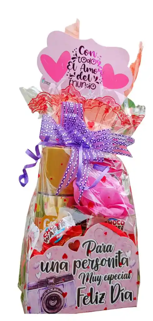 Detalles Sorpresa Splash, Chocolates Y Flor