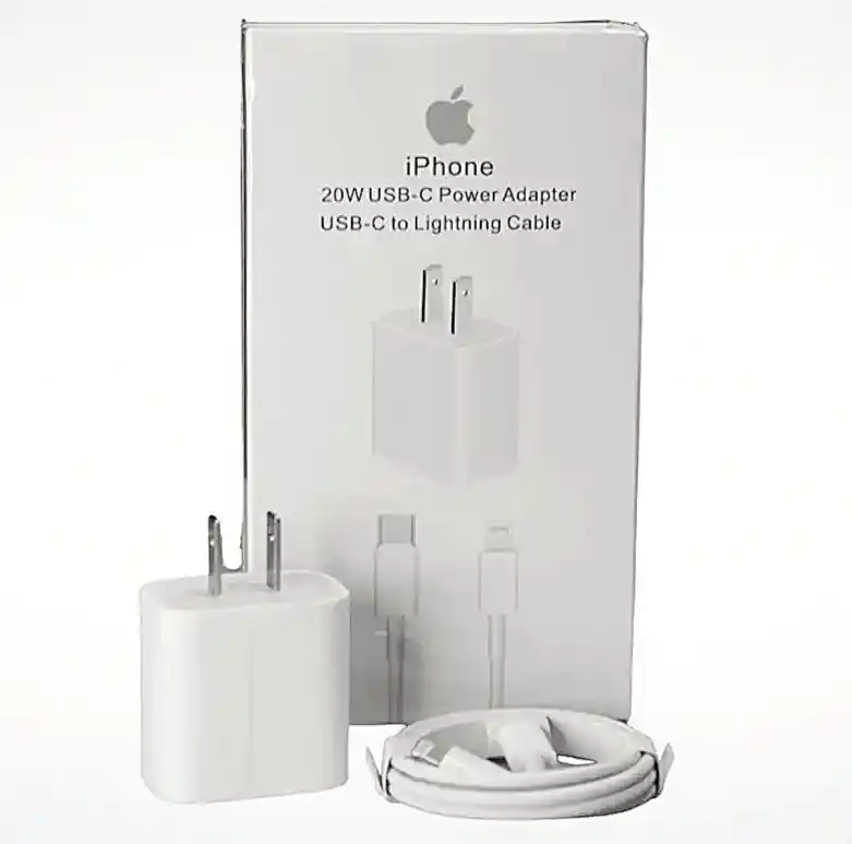 Cargador Iphone 20w. Carga Rápida. Cargador + Cable.