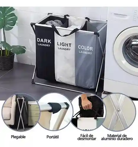 Cesto De Ropa Sucia Plegable Para El Hogar Organizador Almacenamiento