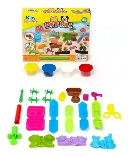 Set Plastilina Jardín Mascotas Juguete Didáctico Sensorial