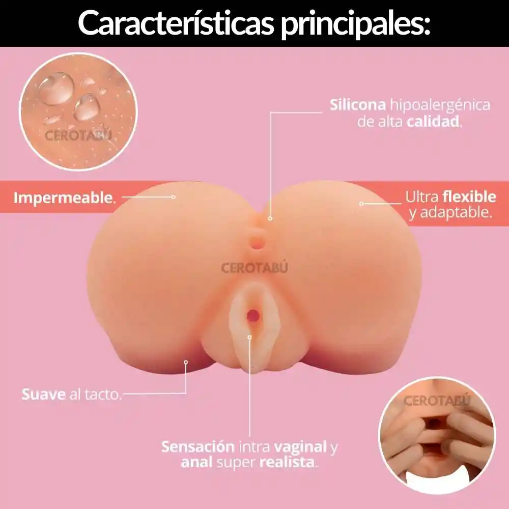 Masturbador Masculino Vagina Y Ano Textura Super Realista