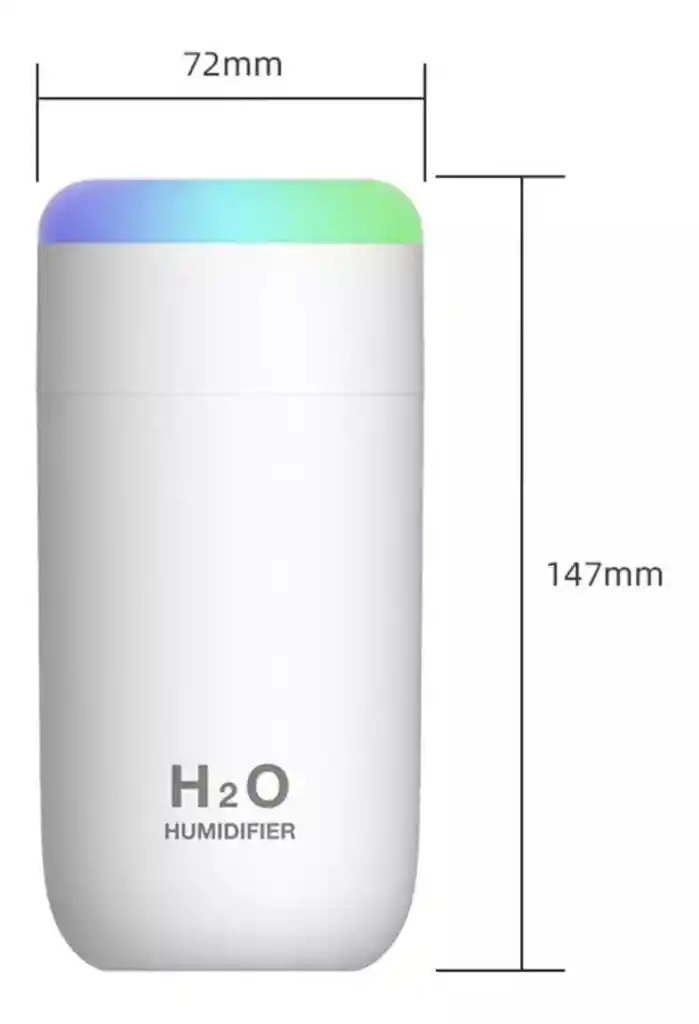 Difusor Humidificador De 350 Ml Con Luces Led H2o