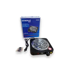 Estufa Eléctrica Parrilla Gynipot 1 Puesto Gy010 Negro 1000w