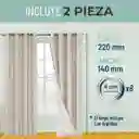 Cortina 100% Blackout Engomada Termica X 2 Casatua Tipo Lino