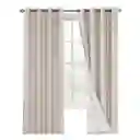 Cortina 100% Blackout Engomada Termica X 2 Casatua Tipo Lino