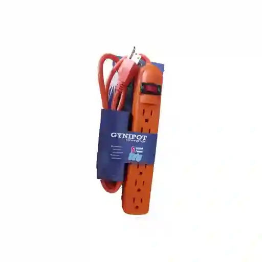 Extension Electrica Gynipot Multiple 1 Metro Naranja