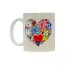 Mug K-pop Bt21 Corazón 11 Oz.