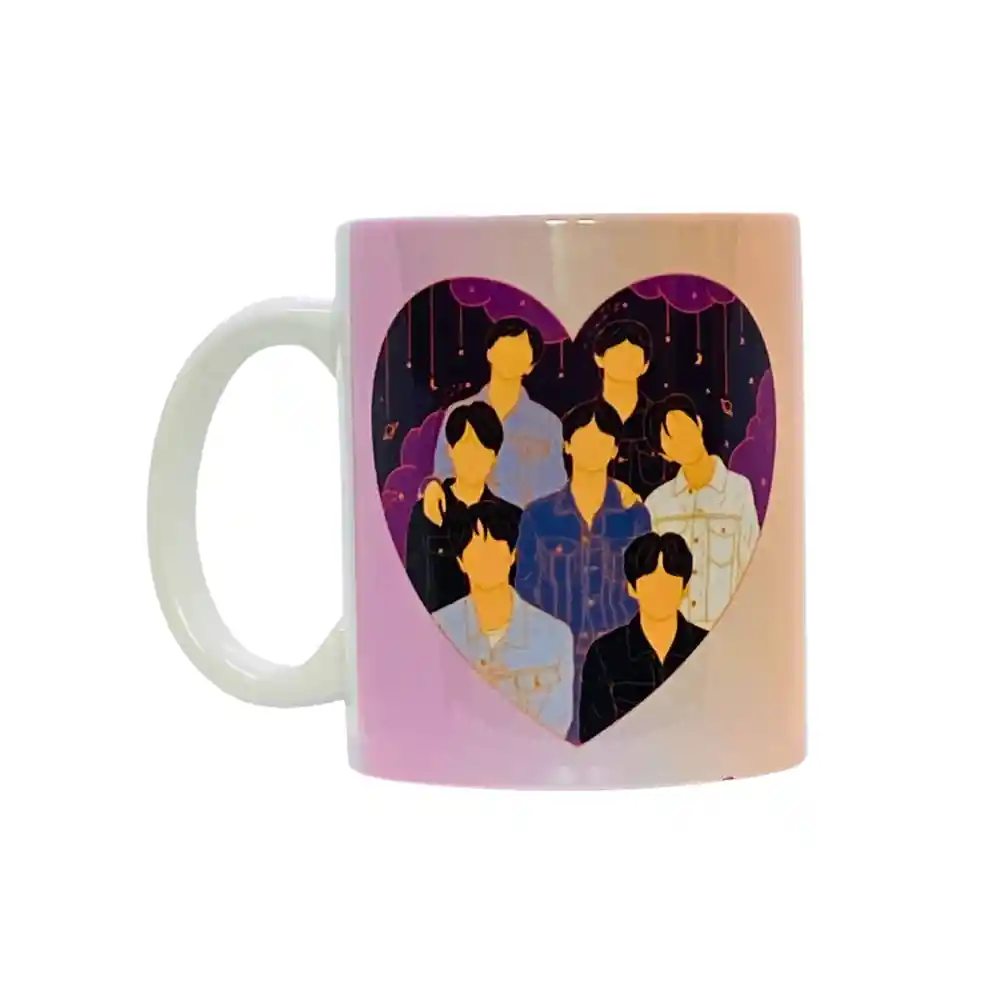 Mug K-pop Bts Corazón 11 Oz.