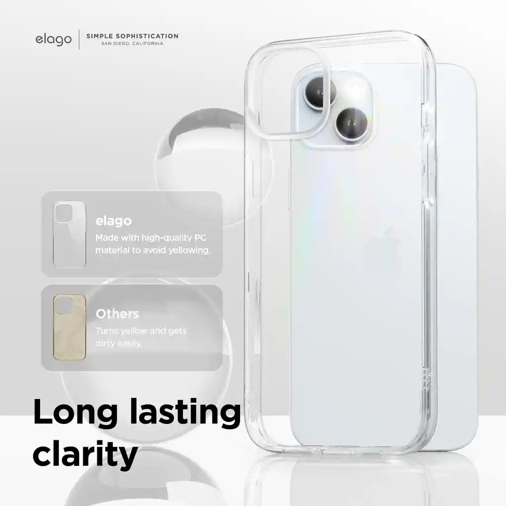 Elago Estuche Para Iphone 15 Plus Hybrid Case Transparente