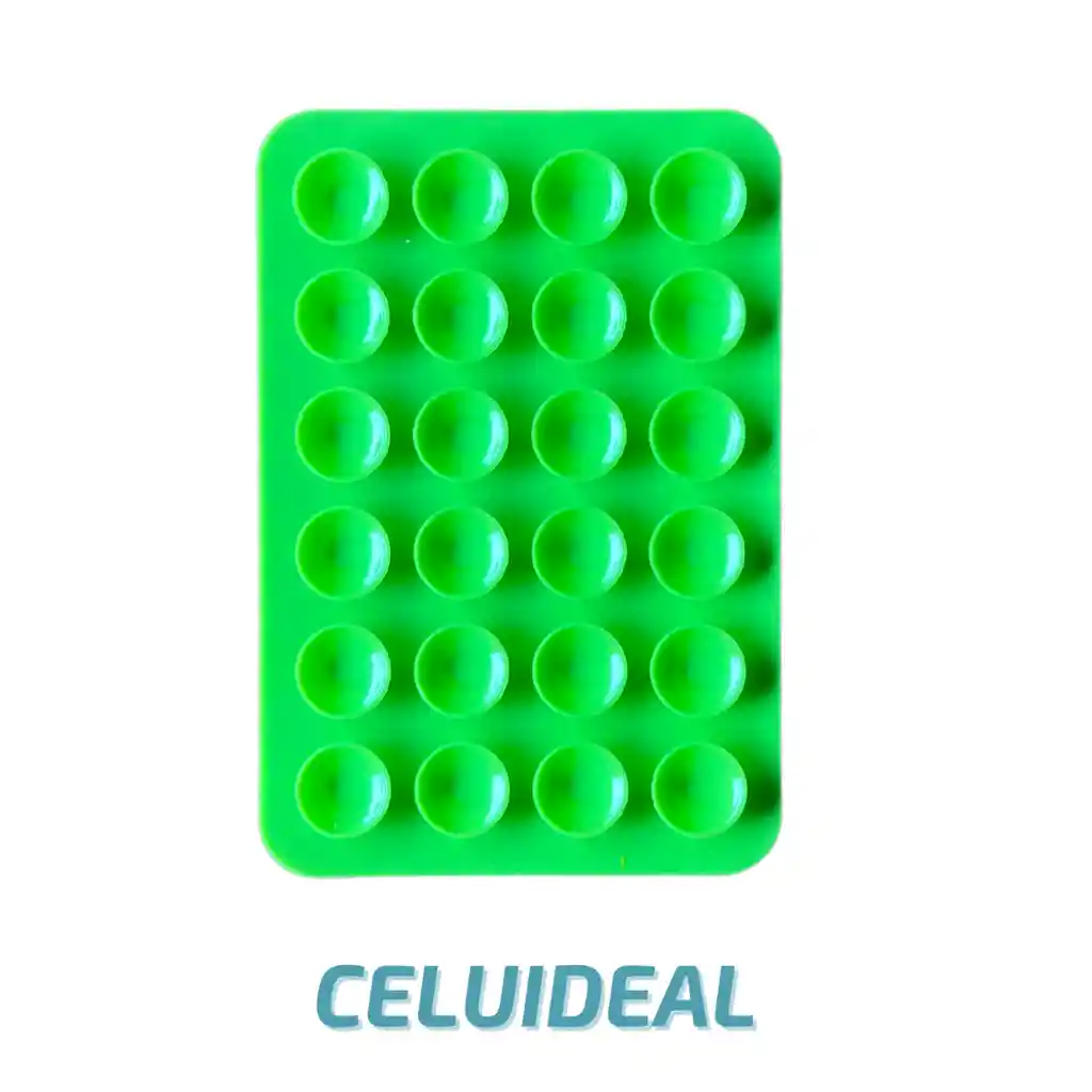 Funda Adhesiva Silicona De Succion Para Celular Para Selfie Y Videos Verde