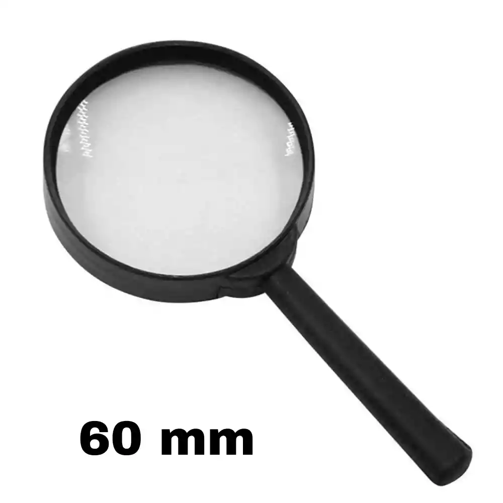 Lupa De 60 Mm Con Mango De Plástico Rigido.