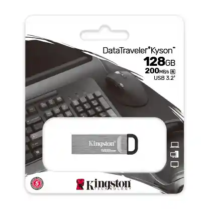 Memoria Usb Kingston Dt/ks 128gb Kyson Metalica 3.2 A 200mb/s