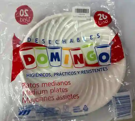 Platos Medianos Desechables