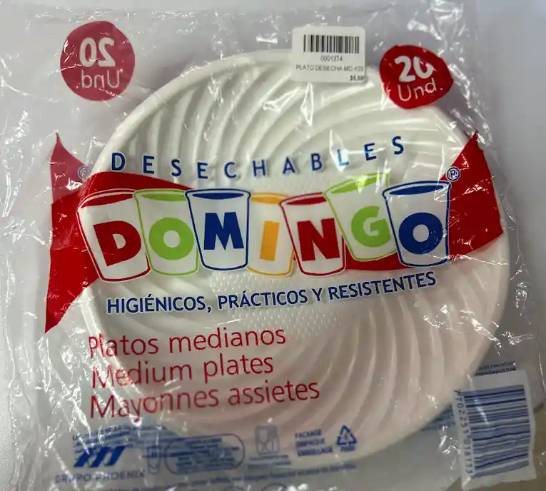 Platos Medianos Desechables